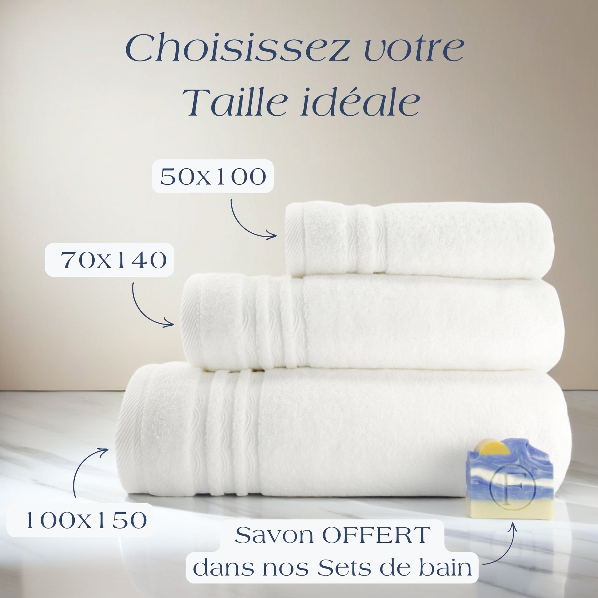 Serviette de Bain Signature Océan Collection Océan