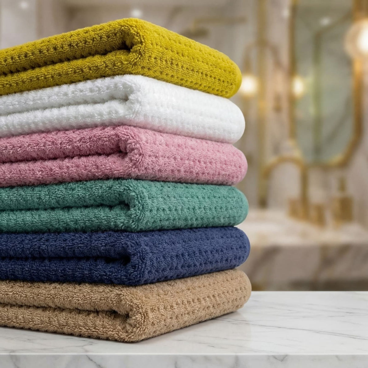 Serviettes Prestige Dune FLAMARDA en six coloris haut de gamme
