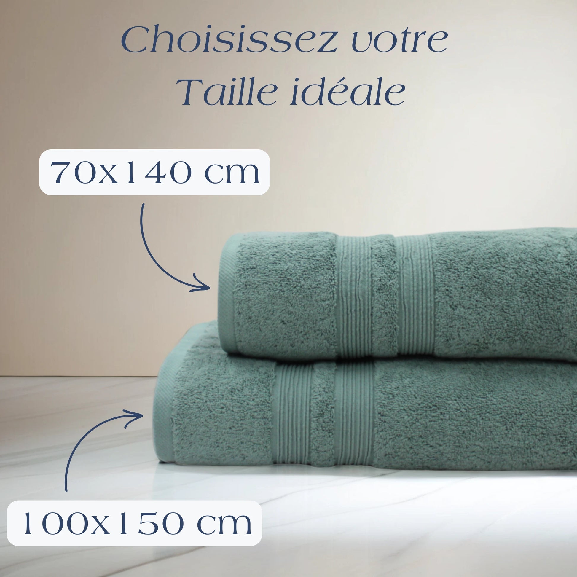 Drap de Bain Sérénité Lagune Collection Lagune