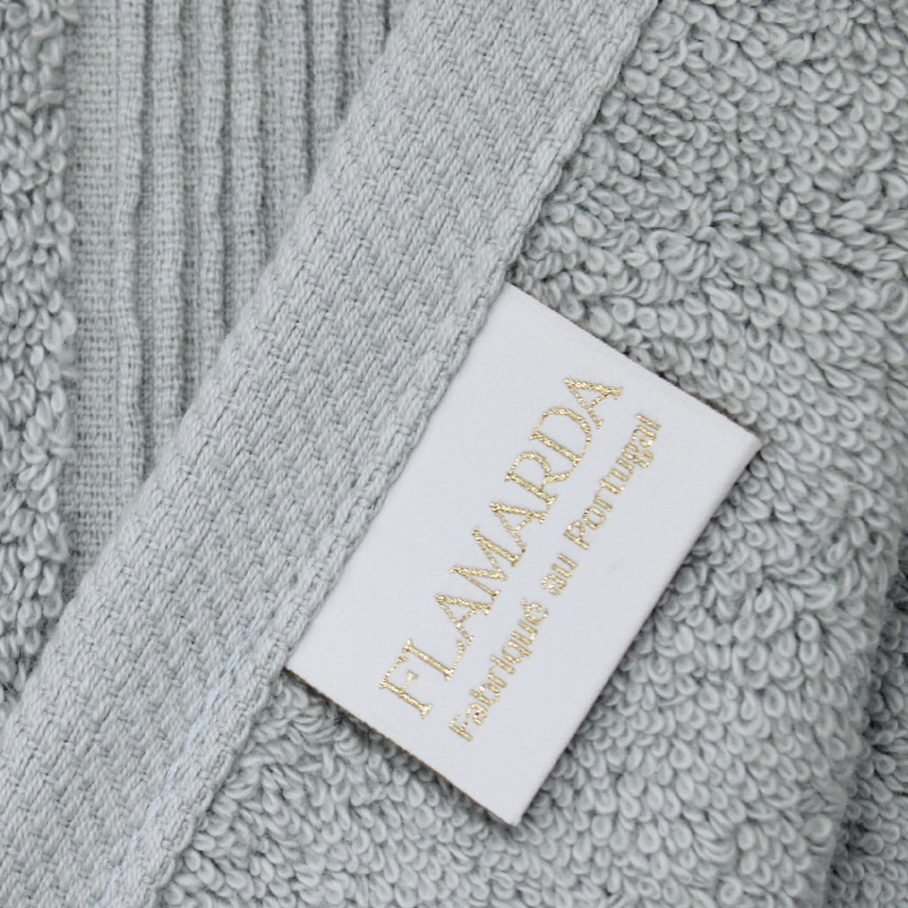 Drap de bain Sérénité Lagune 100x150cm FLAMARDA en coton peigné certifié OEKO-TEX