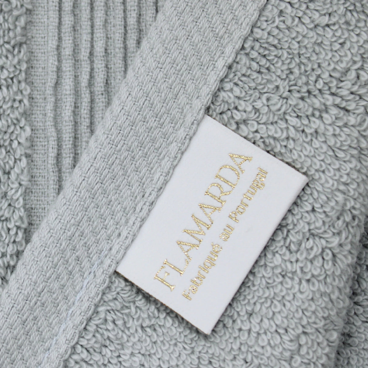 Drap de bain Sérénité Lagune 100x150cm FLAMARDA en coton peigné certifié OEKO-TEX