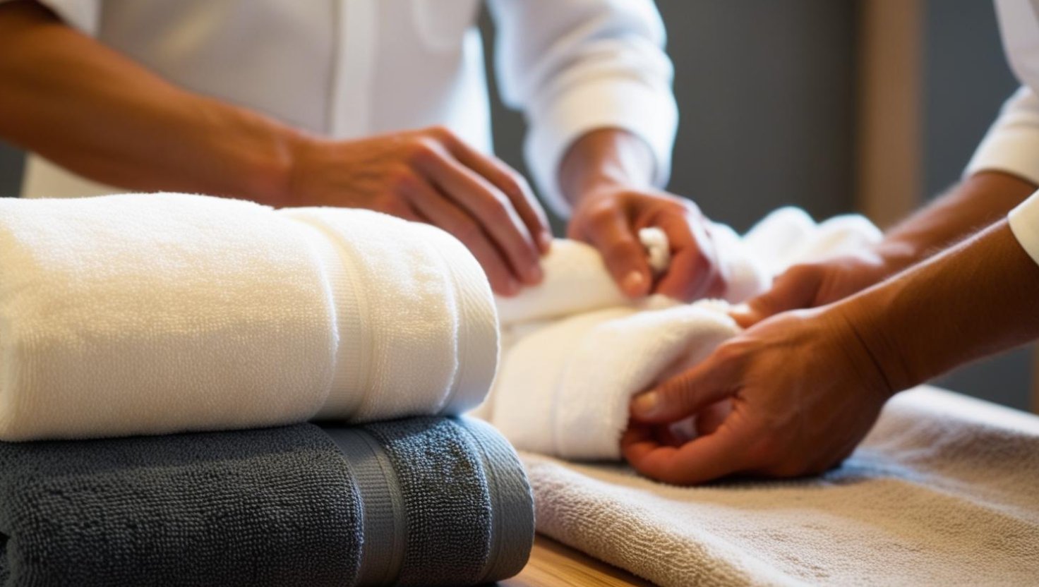 Savoir-faire portugais dans la confection des serviettes de bain FLAMARDA, linge de bain raffiné et de qualité supérieure