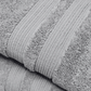 Serviette de bain FLAMARDA couleur gris, collection Lagune, en coton épais et texturé, idéal pour une salle de bain moderne et élégante. Idéal serviette visage/mains