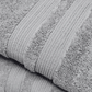 Serviette de bain FLAMARDA couleur gris, collection Lagune, en coton épais et texturé, idéal pour une salle de bain moderne et élégante. Idéal serviette cheveux.