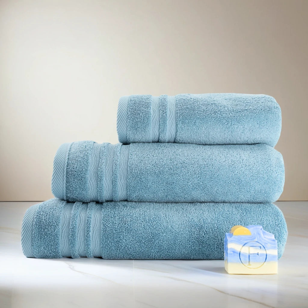 Set de Bain Signature Océan FLAMARDA en coton peigné longues fibres