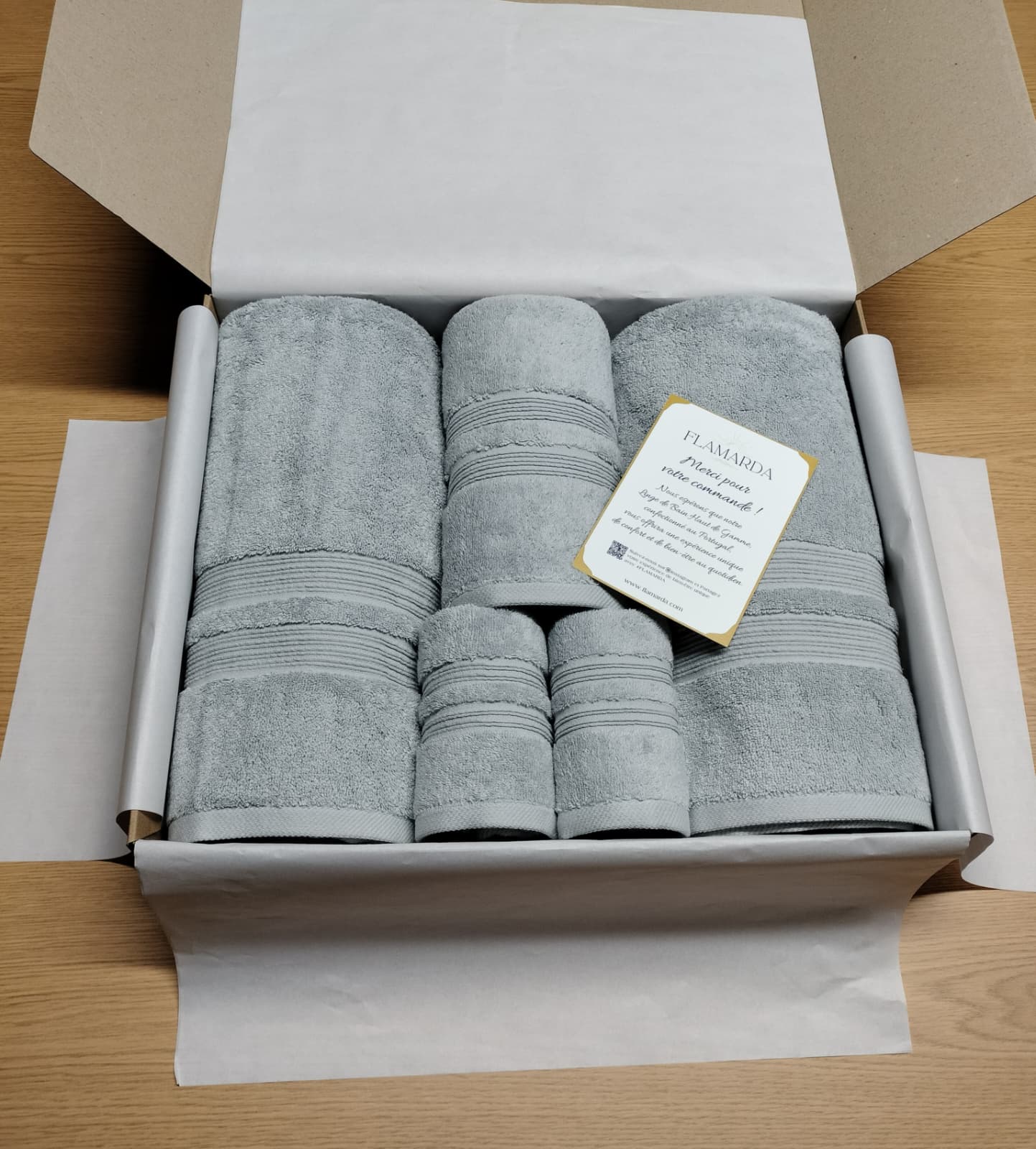 Serviette de bain sérénité lagune gris orage